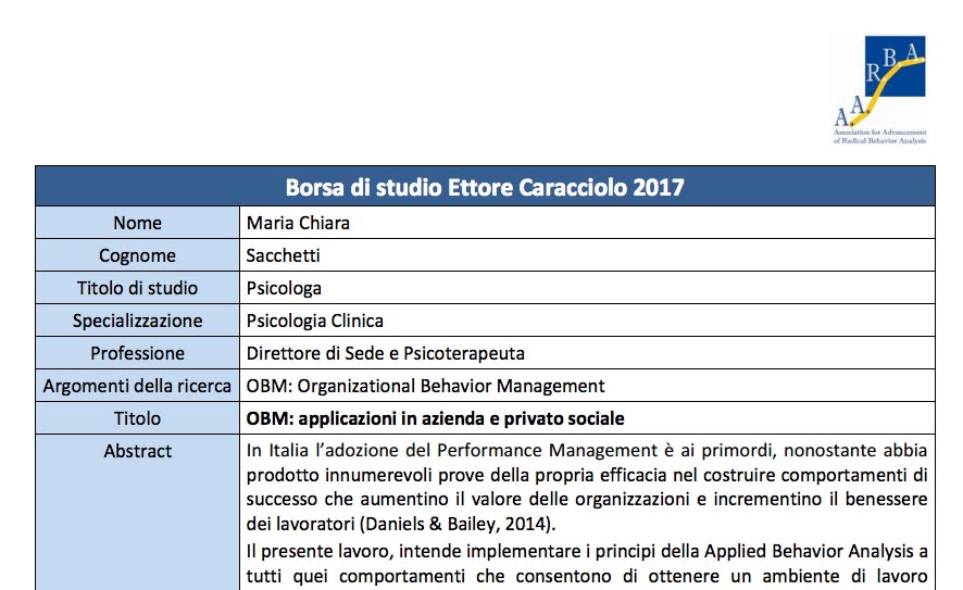 Borsa di Studio Ettore Caracciolo